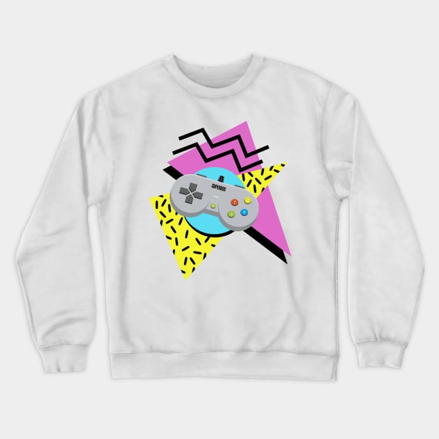 90s retro gamer style design Crewneck Sweatshirt by kamdesigns